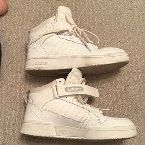 Adidas Kids High-Top Sneakers - Cream